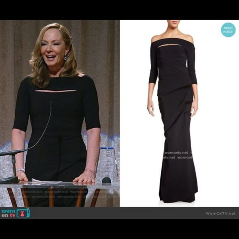 NWT Chiara Boni La Petite Robe Kate Slit-Detail Boatneck Gown $995